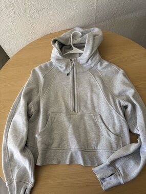 lululemon athletica Light Gray Half-Zip Hoodie